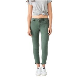 New DL1961 Women's Florence Cropped Mid Rise Instasculpt Skinny Jeans Jade